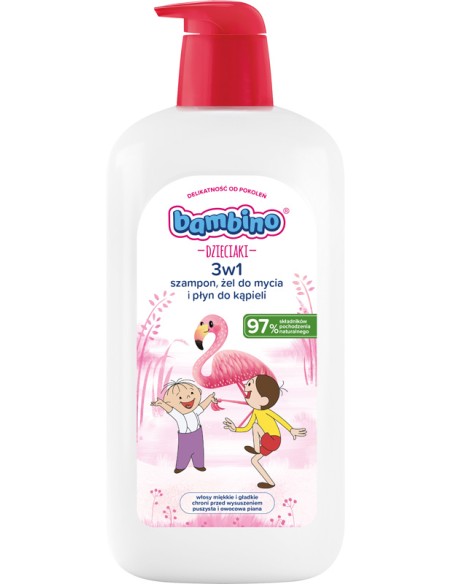 BAMBINO Żel pod prysznic 3w1 FLAMING, 1000 ml