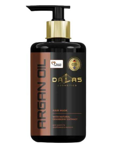 DALAS Maska do włosów zniszczonych i pozbawionych blasku ARGAN OIL, 900 ml z pompką