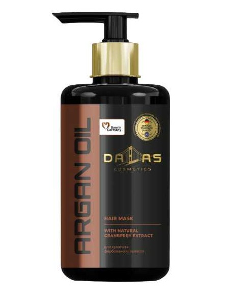 DALAS Maska do włosów zniszczonych i pozbawionych blasku ARGAN OIL, 900 ml z pompką
