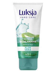 LUKSJA Krem do rąk SZYBKIE WCHŁANIANIE Z ALOESEM, 50 ml