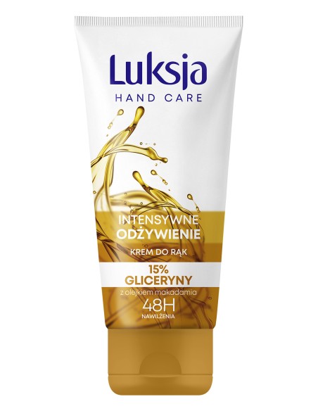 LUKSJA Krem do rąk ODŻYWCZY Z GLICERYNĄ 15%, 50 ml