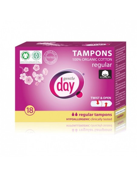 GENTLE DAY Tampony ekologiczne Regular, 18 szt