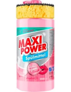 MAXI POWER Płyn do naczyń GUMA BALONOWA pompka+gąbka, 1 l