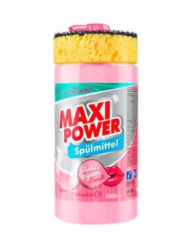 MAXI POWER Płyn do naczyń GUMA BALONOWA pompka+gąbka, 1 l