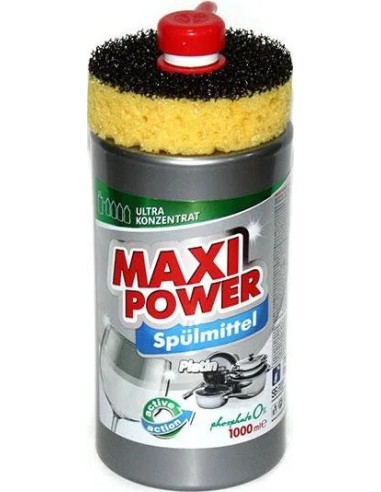 MAXI POWER Płyn do naczyń PLATINUM pompka+gąbka, 1 l
