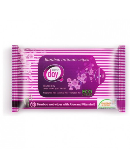 GENTLE DAY Ekologiczne chusteczki do higieny intymnej, 10 szt