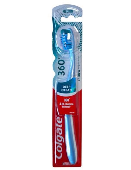 COLGATE Szczoteczka do zębów ŚREDNIA DEEP CLEAN 360, 1 szt