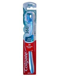 COLGATE Szczoteczka do zębów ŚREDNIA DEEP CLEAN 360, 1 szt