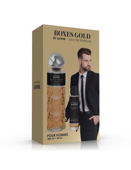 SAPHIR MEN Woda perfumowana BOXES GOLD, zestaw edp 200 ml + 30 ml