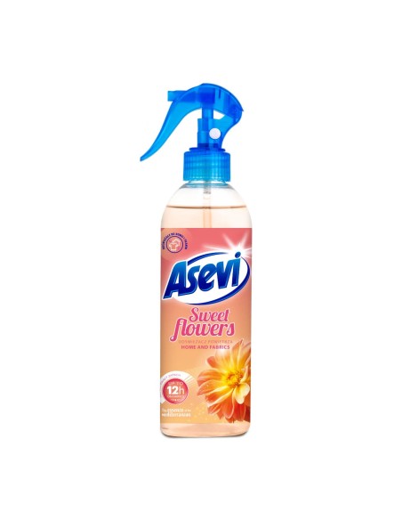 ASEVI Odświeżacz powietrza, spray do tkanin SWEET FLOWERS, 400 ml