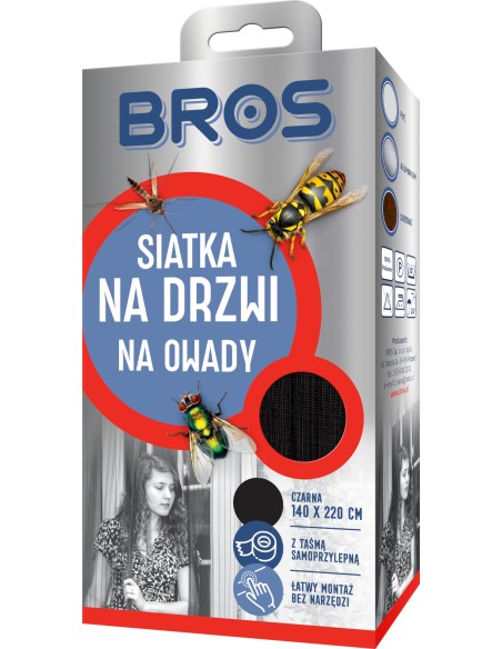 BROS - siatka na drzwi, wymiar: 140x220cm
