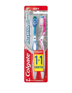 COLGATE Max White Szczoteczka do zębów miękka 2 sztuki