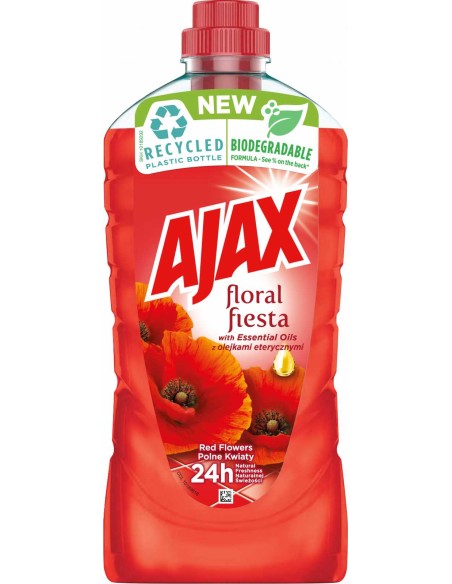 AJAX FLORAL FIESTA płyn uniwersalny czerwony POLNE KWIATY, 1 L