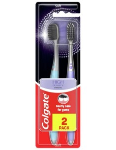 COLGATE HIGH DENSITY CHARCOAL Szczoteczka do zębów SOFT, 2 szt