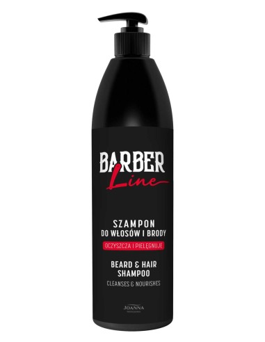 JOANNA PROFESSIONAL Szampon do włosów  i brody BARBER, 1 l