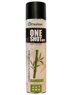 FRESHTEK ONE SHOT Odświeżacz powietrza neutralizator zapachów w sprayu BAMBUS, 600 ml