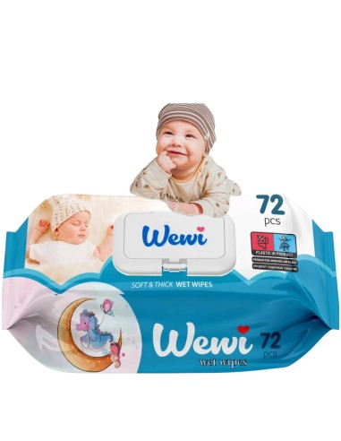 WEWI BABY Chusteczki nawilżane dla dzieci, 72 szt