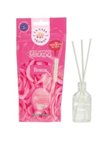 LA CASA DE LOS AROMAS Patyczki zapachowe RÓŻA, 30 ml folia