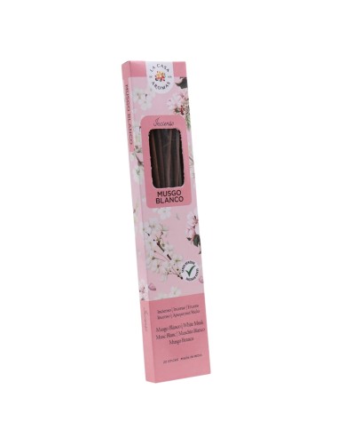 LA CASA DE LOS AROMAS INTENSO Kadzidła zapachowe MUSGO BLANCO, 20 szt