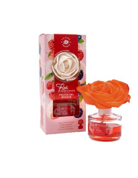 LA CASA DE LOS AROMAS FLOR PERFUMADA Dyfuzor zapachowy w formie kwiata CZERWONE OWOCE, 65 ml