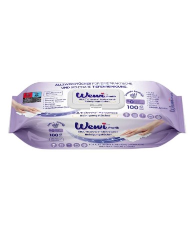 WEWI Ręczniki nawilżane 100 szt LAWENDA 1 op