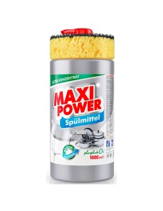 MAXI POWER Płyn do naczyń PLATINUM pompka+gąbka, 1 l