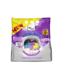 WASH&FREE Uniwersalny proszek do prania JAŚMIN,LAWENDA 30 prań 1,5 kg