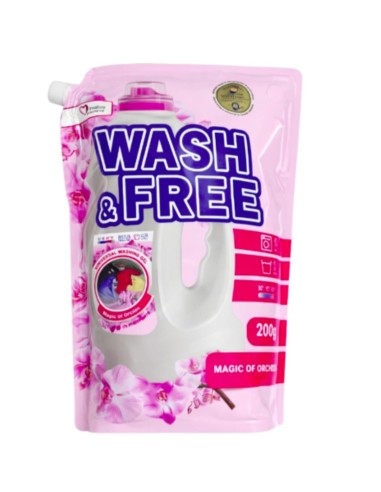 WASH&FREE Żel do prania UNIWERSALNY ORCHIDEA 60 prań, 2000 g