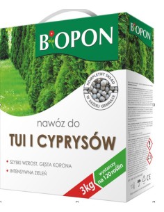 BIOPON Nawóz do tui i cyprysów GRANULOWANY, 3 kg
