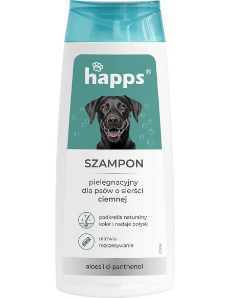 HAPPS Szampon pielęgnacyjny dla psów o sierści ciemnej, 200 ml