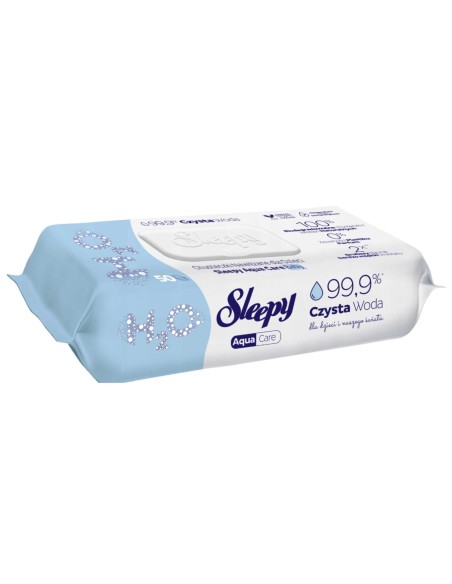 SLEEPY Chusteczki nawilżane dla dzieci 99,5% wody, 50 szt