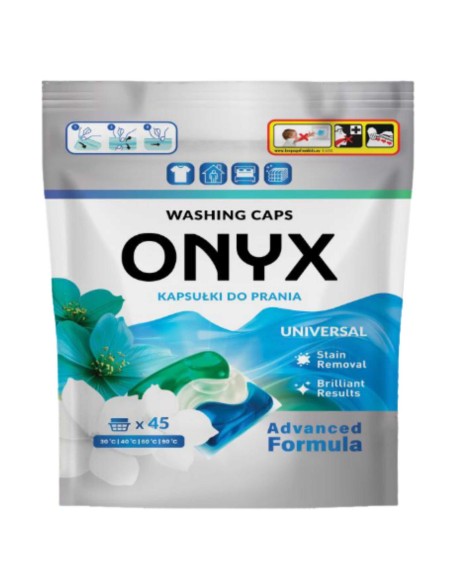 ONYX kapsułki do prania ubrań uniwersalne 45 szt