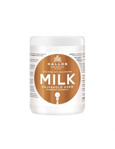 KALLOS KJMN Milk, Mleczna maska do włosów z proteinami mlecznymi, 1000 ml