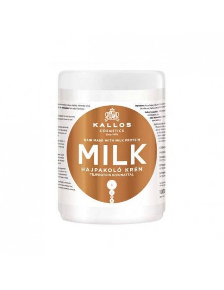 KALLOS KJMN Milk, Mleczna maska do włosów z proteinami mlecznymi, 1000 ml