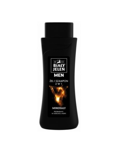 BIAŁY JELEŃ MEN Szampon + żel 2w1 hipoalergiczny MINERAŁY, 300 ml