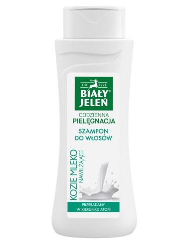 BIAŁY JELEŃ Szampon do włosów NAWILŻAJĄCE KOZIE MLEKO, 300 ml