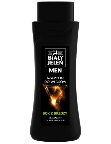 BIAŁY JELEŃ FOR MEN Szampon do włosów hipoalergiczny SOK Z BRZOZY, 300 ml