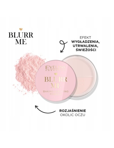 EVELINE BLURR ME Puder sypki utrwalający, efekt filtra 10 g