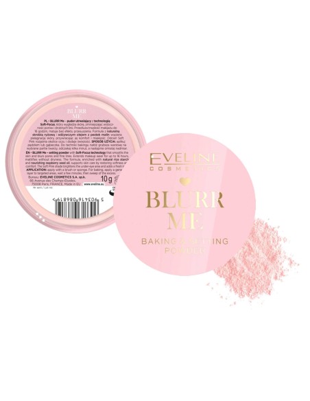 EVELINE BLURR ME Puder sypki utrwalający, efekt filtra 10 g