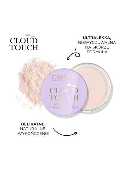 EVELINE CLOUD TOUCH Puder sypki wykończeniowy, satynowy efekt  10 g