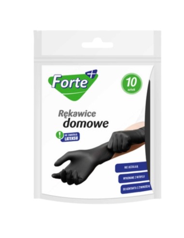 FORTE + Rękawice nitrylowe rozmiar uniwersalny 10 szt