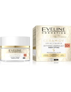 EVELINE CERAMIDES Krem do twarzy 50+ UJĘDRNIAJĄCY, 50 ml