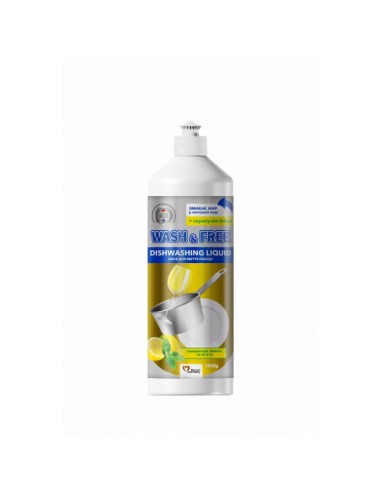 WASH&FREE Płyn do naczyń CYTRYNA i MIĘTA, 1000 g