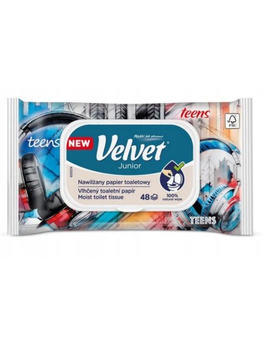 VELVET Papier toaletowy nawilżany JUNIOR, 48 szt
