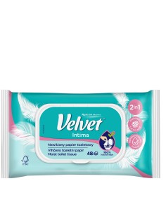 VELVET Papier toaletowy NAWILŻANY INTIMA, 48 szt