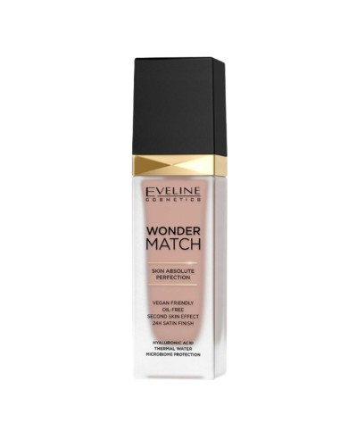 EVELINE WONDER MATCH Podkład nr.45 Honey DOPASOWUJĄCY SIĘ, 30 ml