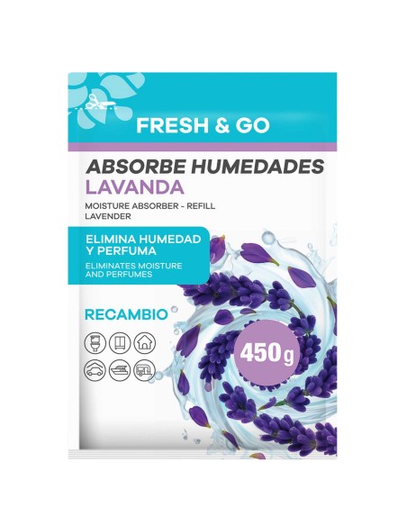 FRESH & GO Pochłaniacz wilgoci LAWENDA, wkład 450 g