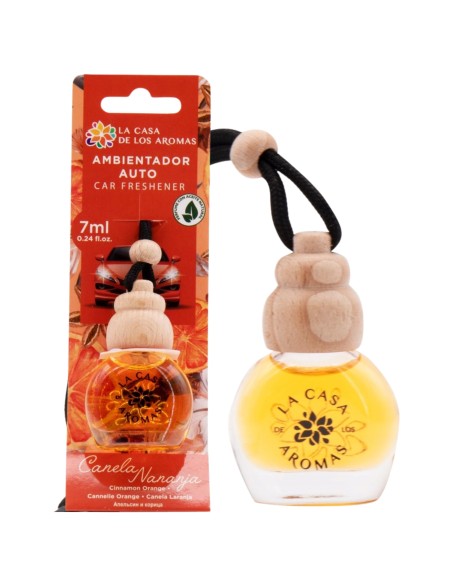 LA CASA DE LOS AROMAS Odświeżacz do samochodu CYNAMON-POMARAŃCZA , 7 ml