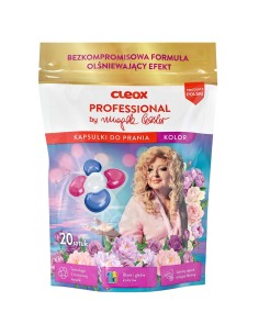 CLEOX PROFESSIONAL Kapsułki do prania KOLOR BY MAGDA GESSLER, 20 szt