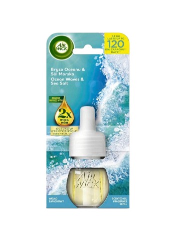 AIR WICK ESSENTIAL OILS Odświeżacz elektryczny BRYZA OCEANU I SÓL MORSKA, 19 ml wkład